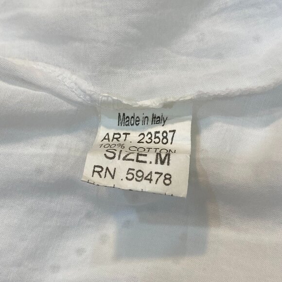 White Eyelet Drop Waist Sundress - Valentina Naldi - Medium - Beach Photo Ready - Picture 4 of 10